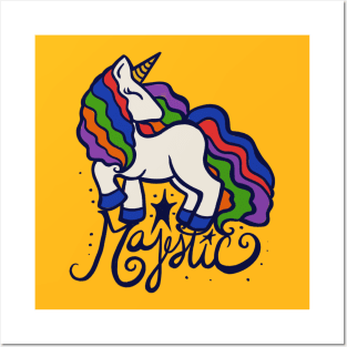 Majestic Unicorn Posters and Art